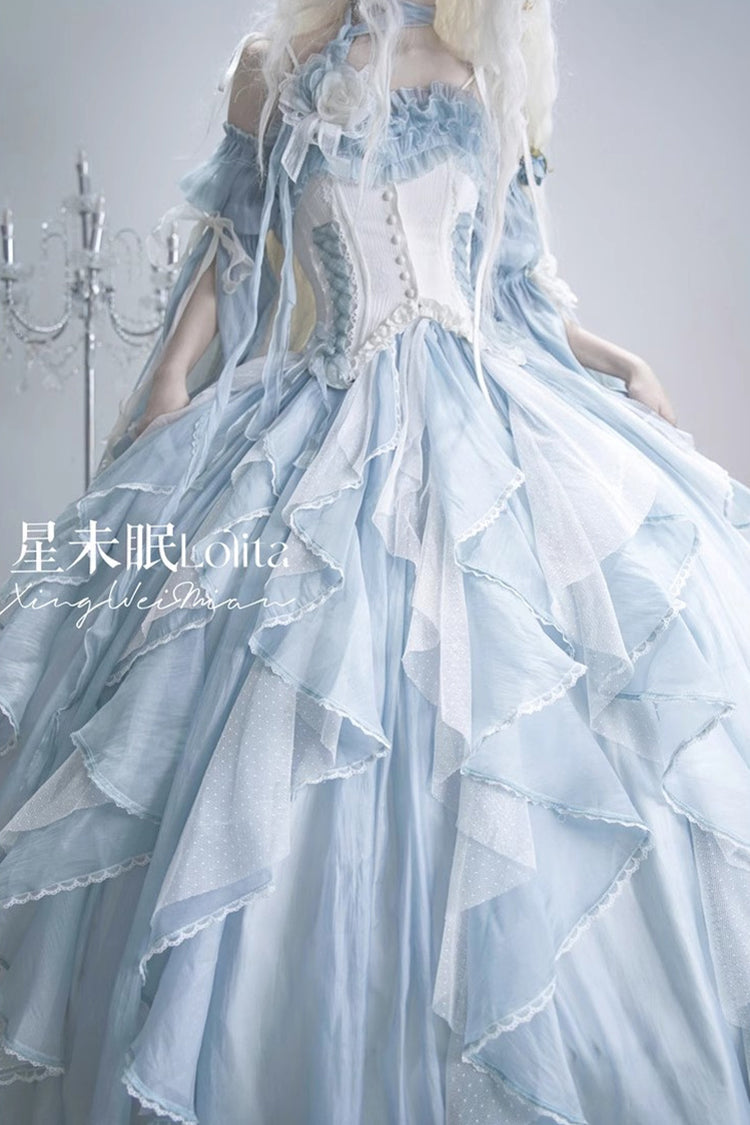 Praise of the Flower Goddess Off Shoulder Lolita JSK with Hanayome Ruffles