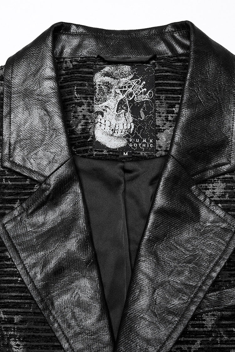 Skull Buckle Gothic Sleeveless Vest with V-Neck for Men