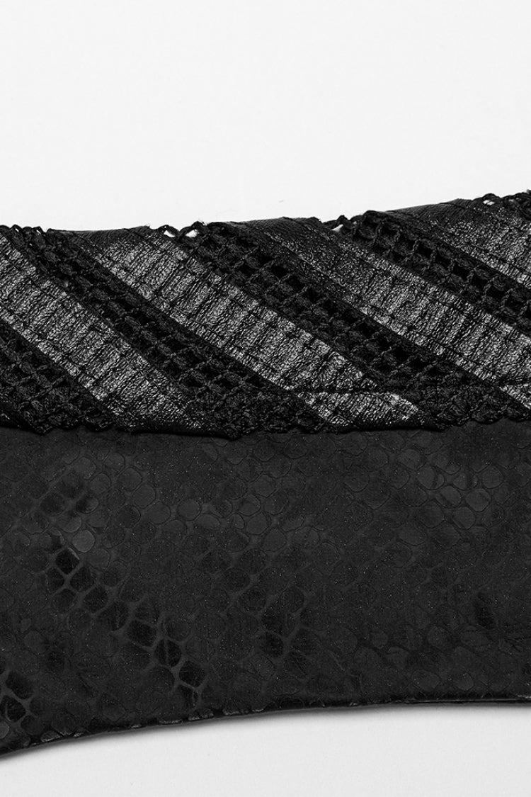 Shadow Steampunk Arm Covers with Serpent Mesh and Lace