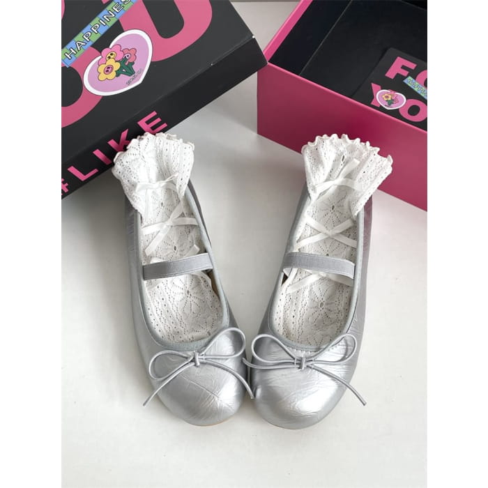 Chunky Heel Plain Bow Accent Faux Leather Mary Jane Pumps