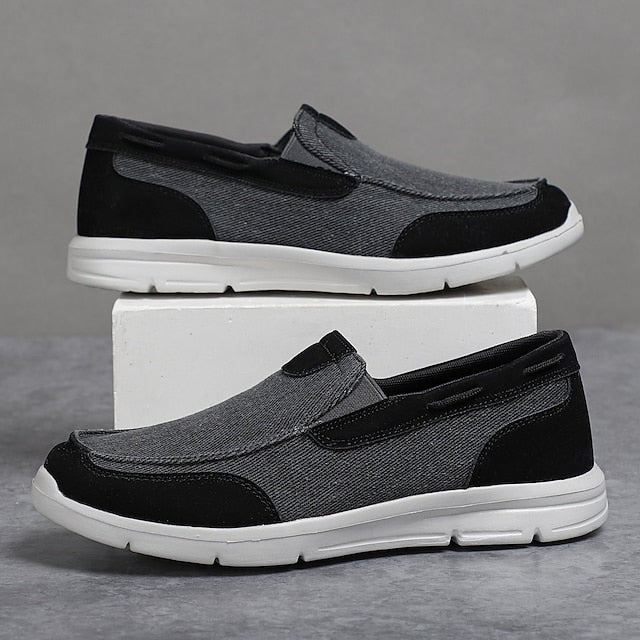 Slip-On Beige Lightweight – Men's Loafers Canvas