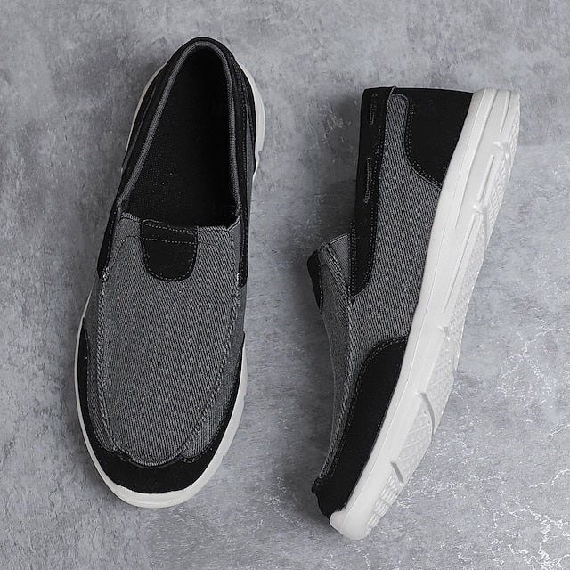 Slip-On Beige Lightweight – Men's Loafers Canvas