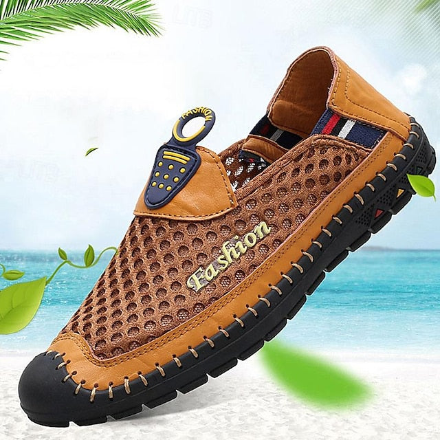 Men’s Loafers – Moc-Toe Textured Crocodile Driving Black