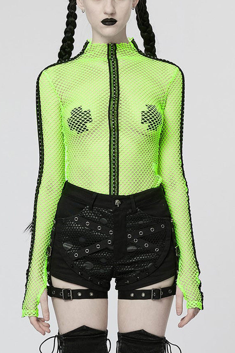 Mesh Ribbon Slim Punk Tee