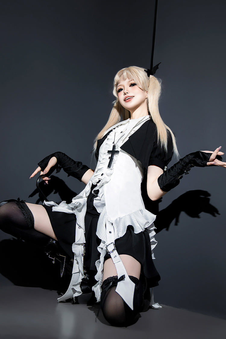 Ruffled Gothic Lolita Skirt in Black