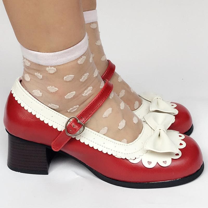 Lolita Made White Shoes SP168070 Hit Wine Custom