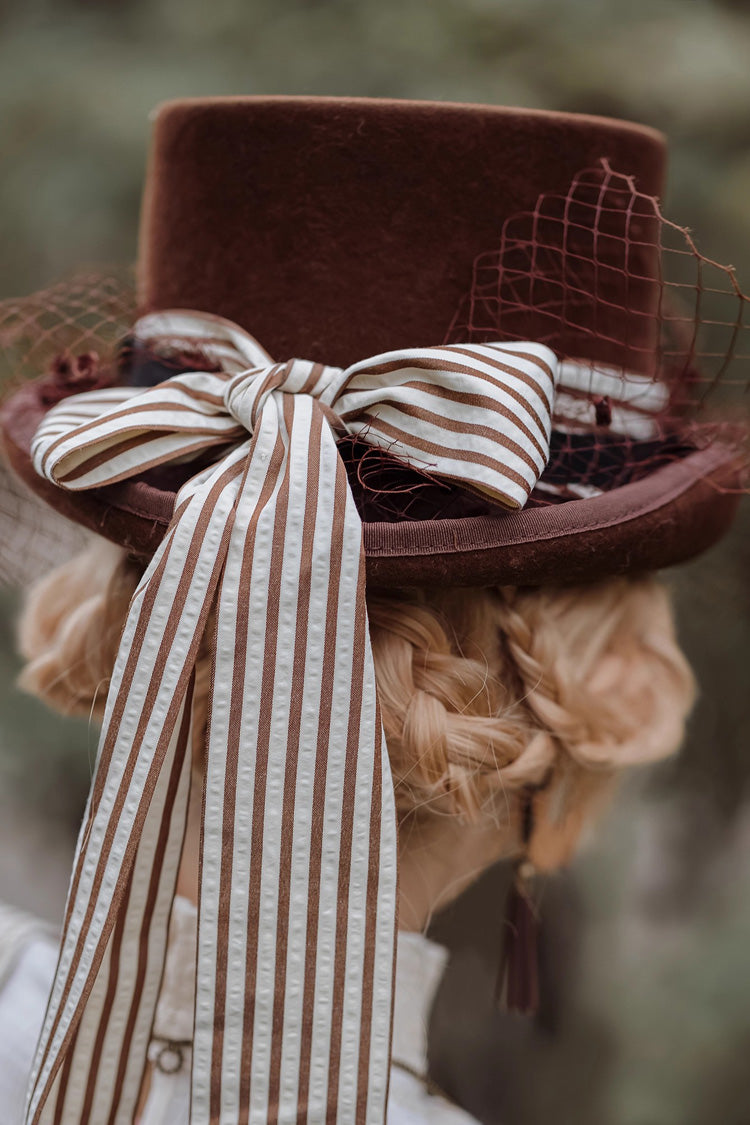 Victorian Style Bowknot Mesh Classic Vintage Ouji Hat