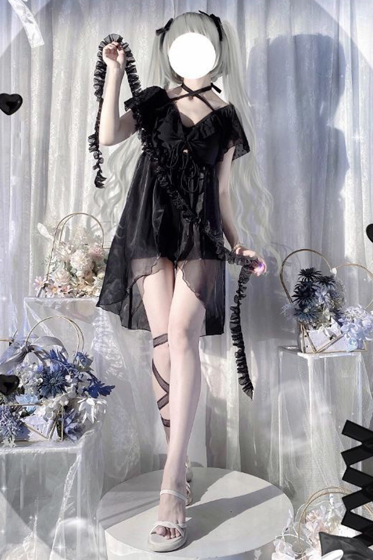 Slim Lace Two-Piece Swimsuit - Lolita Beach Wear