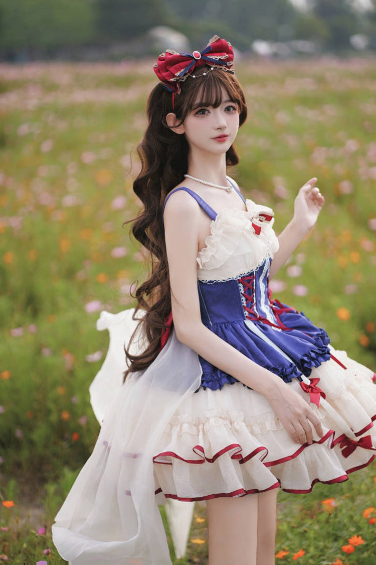 Blue Ballet JSK Dress with Snow White Print and Bow