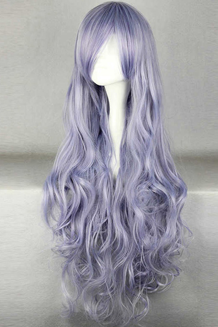 Plum Side-Swept Bangs Long Wavy Lolita Hairpiece