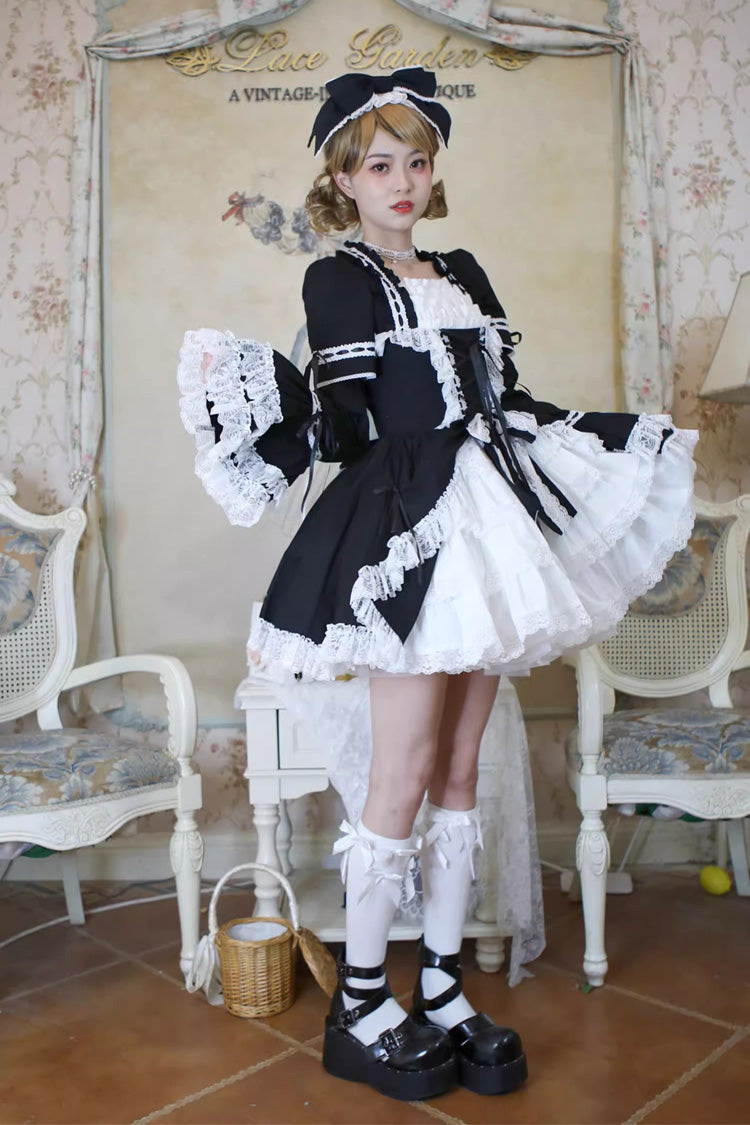 Sweet Lolita Dress with Multi-Layered Ruffle Cardigan - Miss Rella, 9 Colors