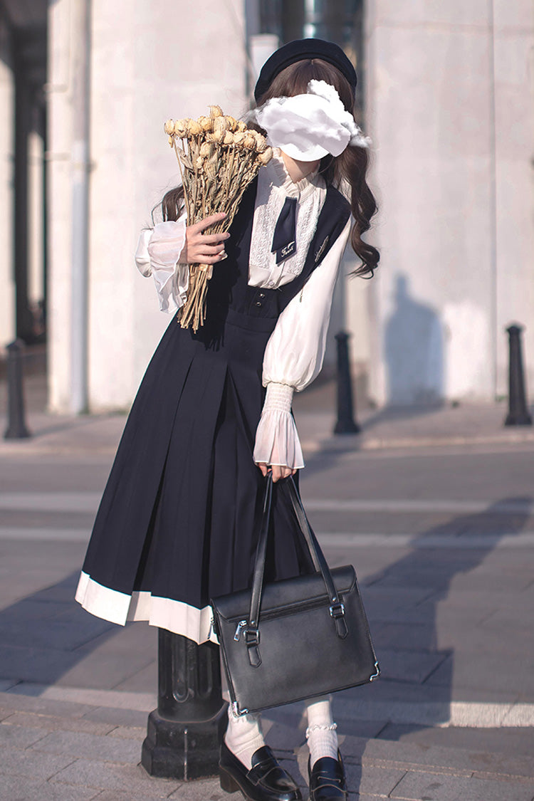 Azure Collegiate Elegant Sleeveless Jumper Gown