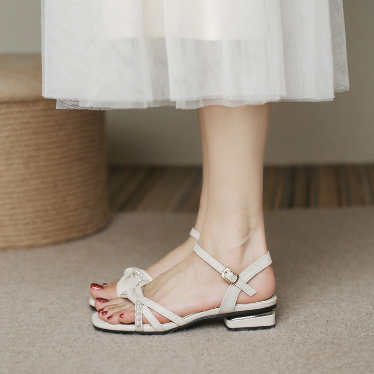 Pearl Chain Elegant Sandals