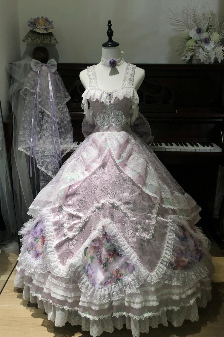 Embroidered Ruffled Hanayome Plus Size Lolita Dress Set