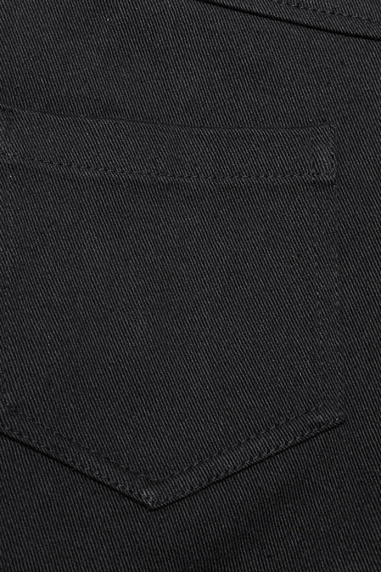 Glossy Vinyl Stitched Punk Trousers for Women