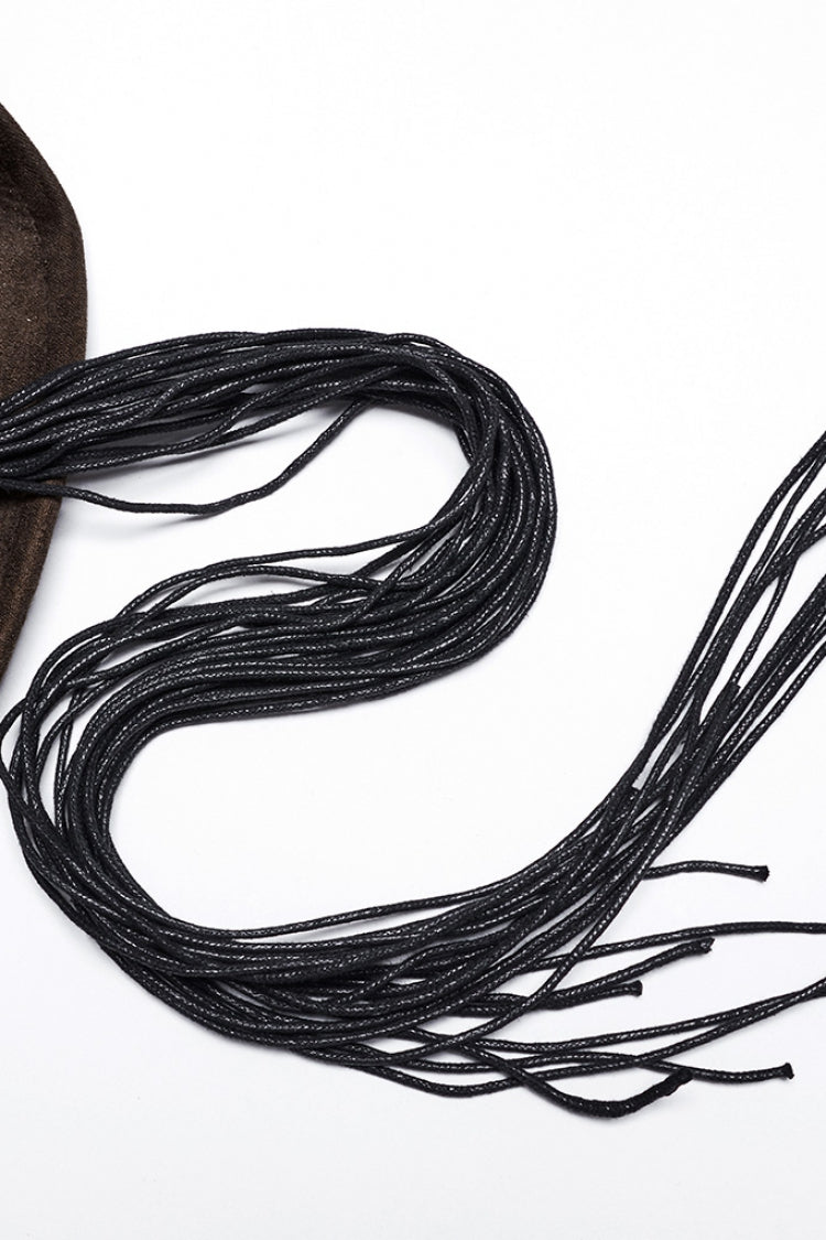 Tassels Feather Skull Men's Punk Hat