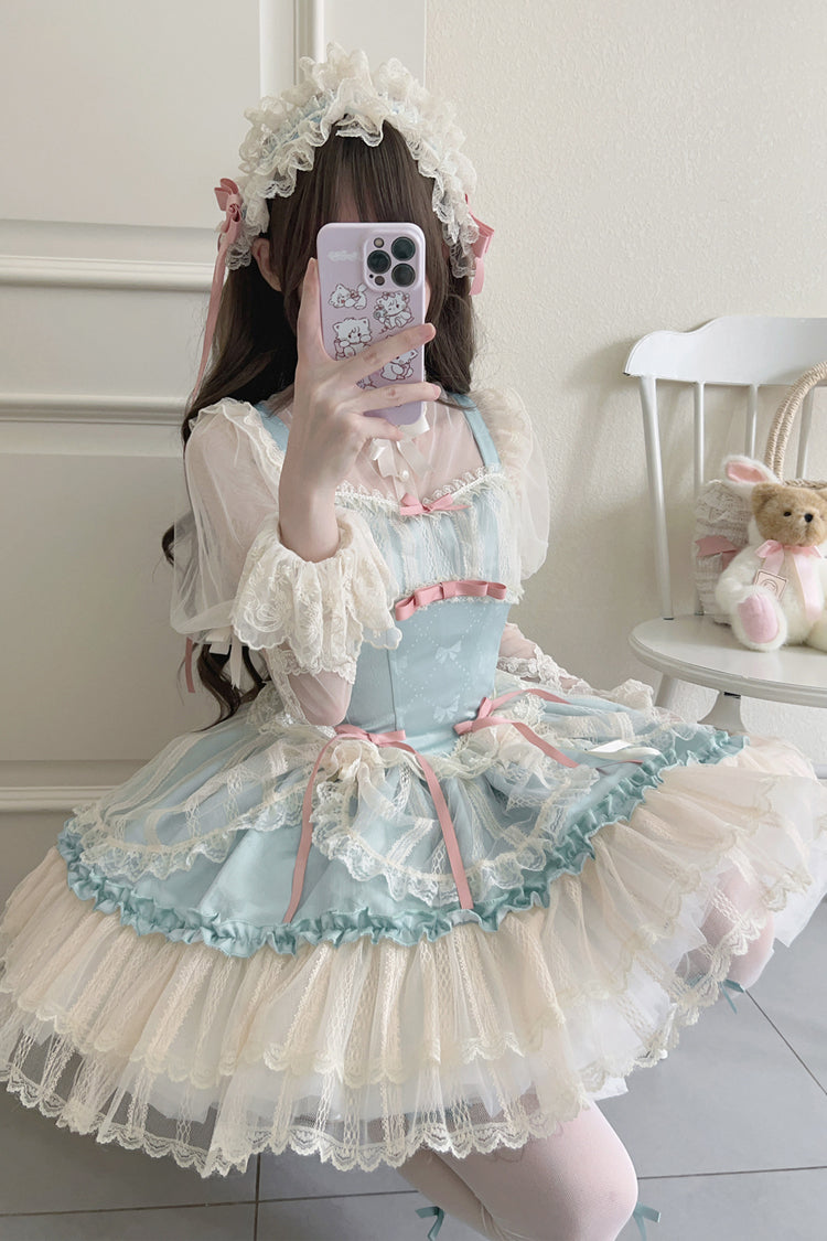 Ballet Lace JSK Dress with Bowknot in 4 Colors