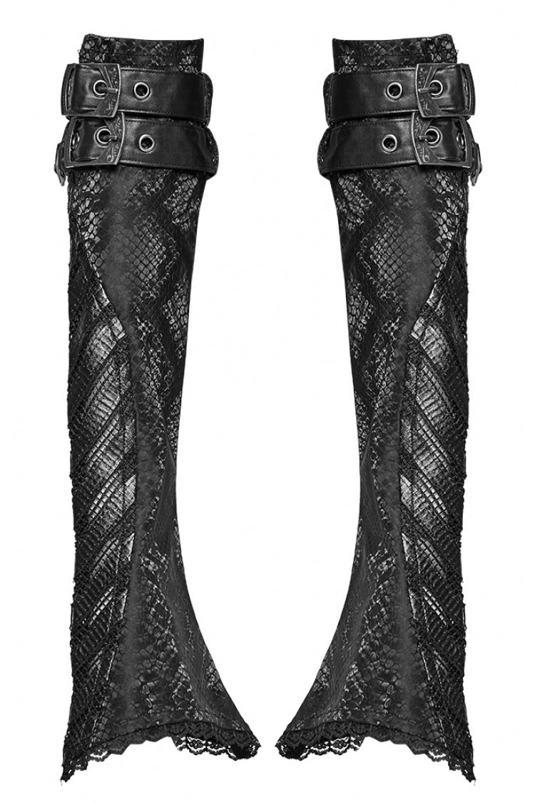 Shadow Steampunk Arm Covers with Serpent Mesh and Lace