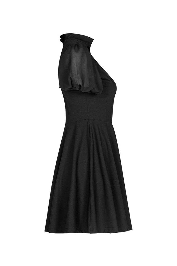 Heart Shaped Hollow High Waist Bow Steam Punk Dress
