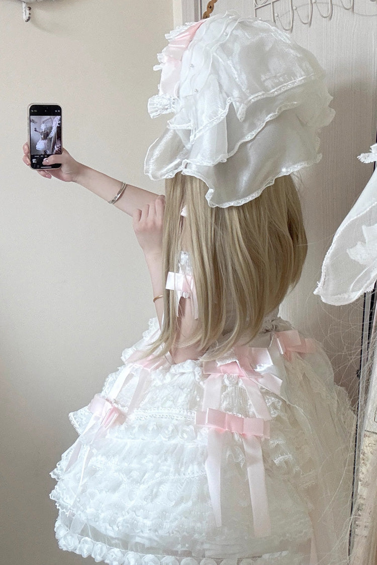 Love Song Multi-Layered Ruffled Bowknot Lace Sweet Princess Jsk Dress