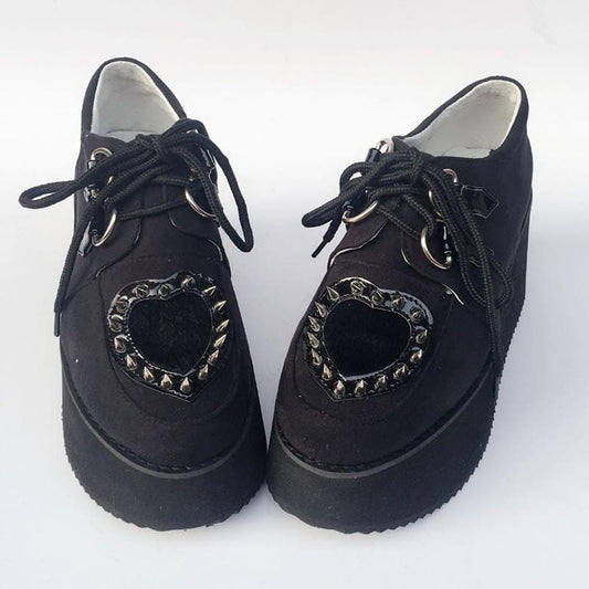 Heart Shoes Made Custom SP168610 Rivet Flatform