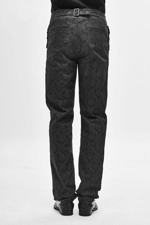 Elegant Fancy Gothic Trousers with Pattern for Men