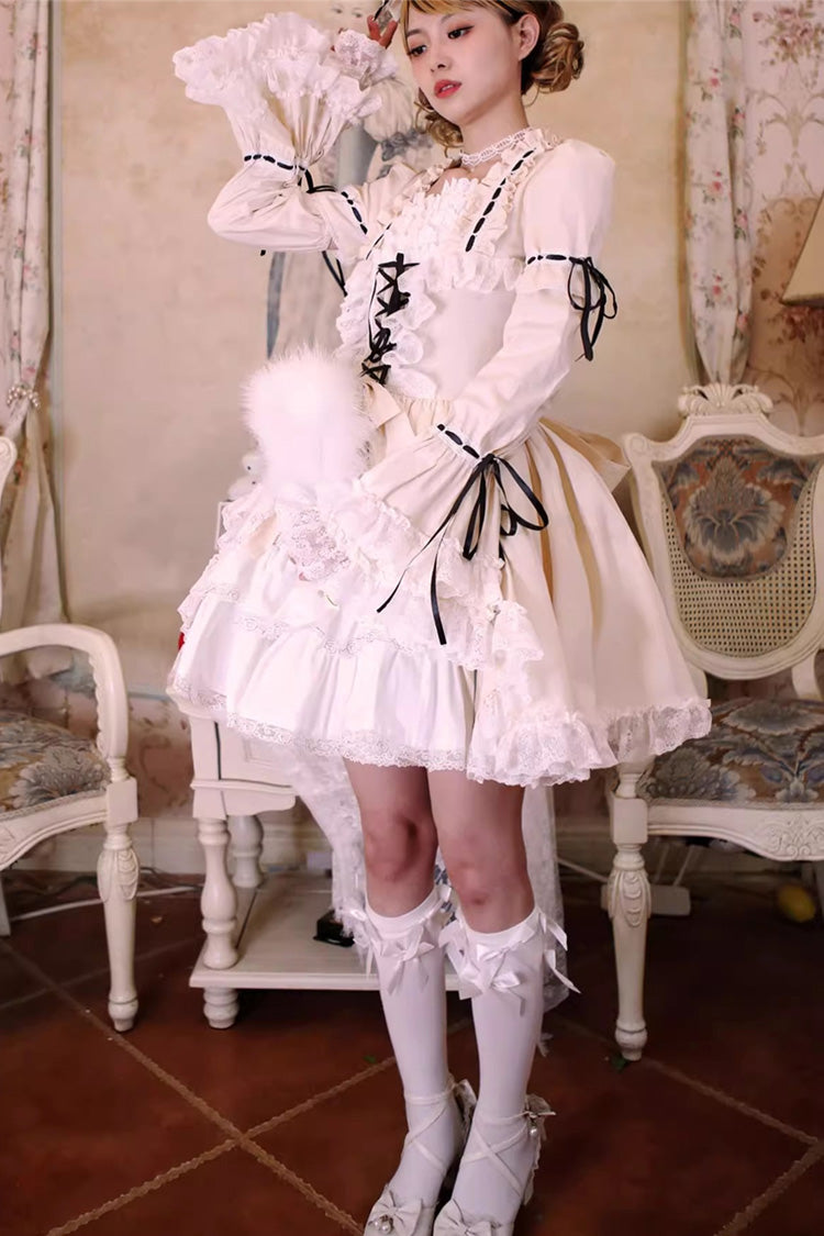 Sweet Lolita Dress with Multi-Layered Ruffle Cardigan - Miss Rella, 9 Colors