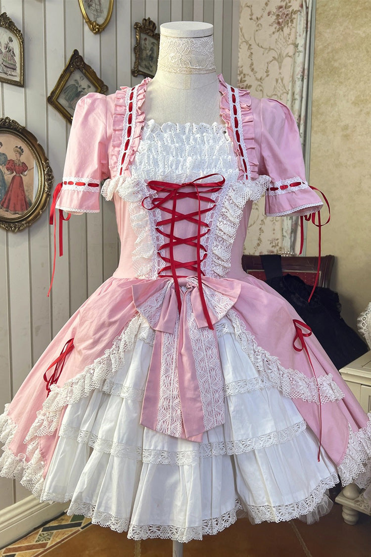 Sweet Lolita Dress with Multi-Layered Ruffle Cardigan - Miss Rella, 9 Colors
