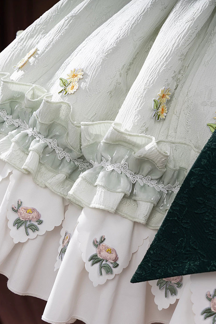 Green Gardener Cosplay Lace-Up Ruffled Set