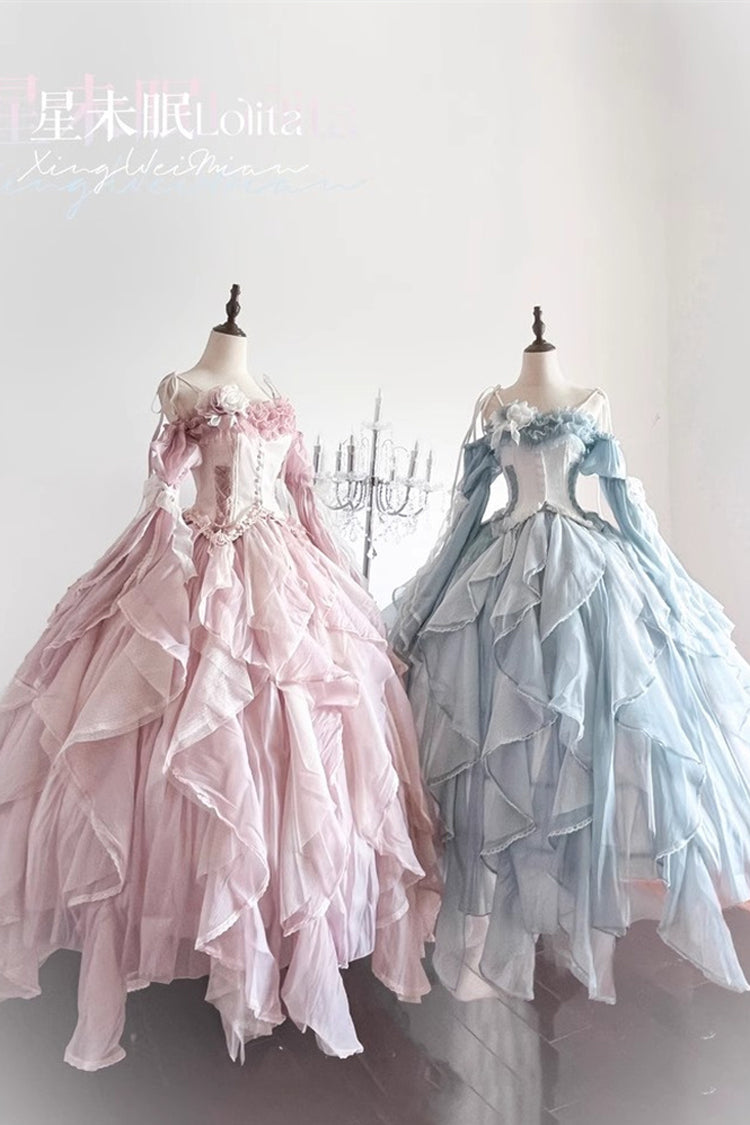 Praise of the Flower Goddess Off Shoulder Lolita JSK with Hanayome Ruffles