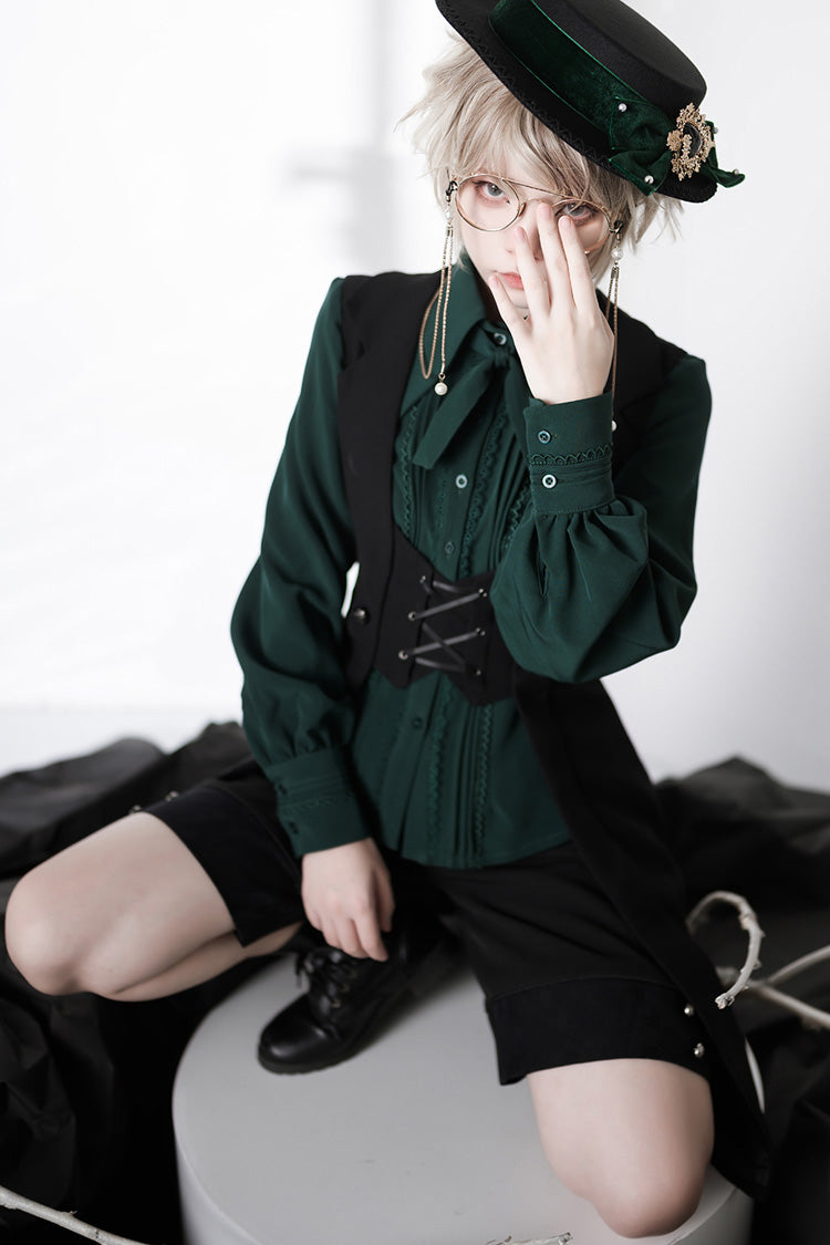 Medieval Ouji Gothic Lolita Extended Waistcoat in Three Shades