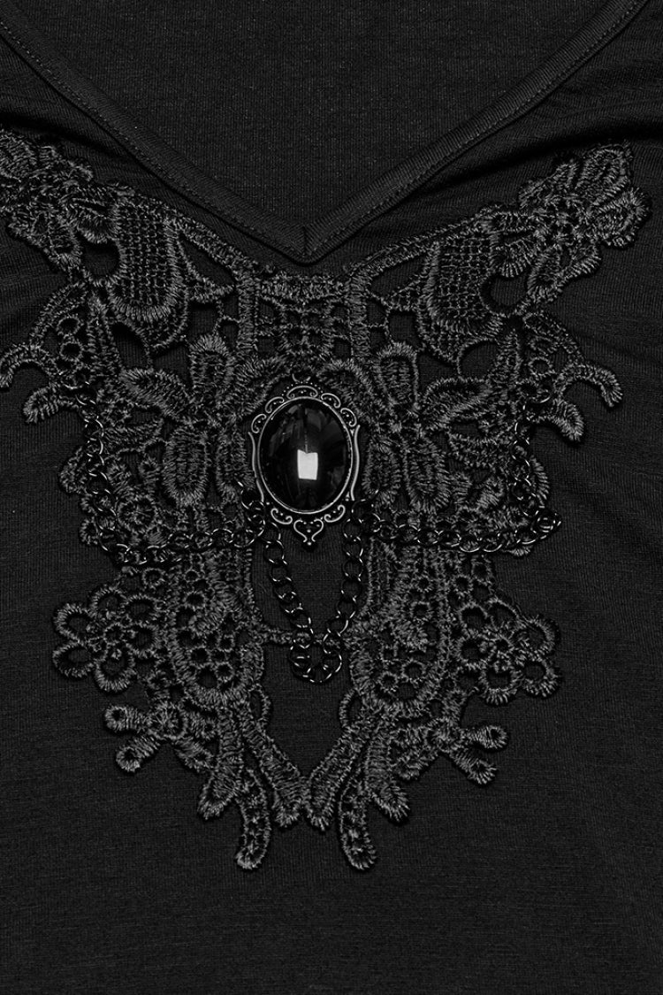 Nocturnal Embroidered Floral Jacquard Top for Women