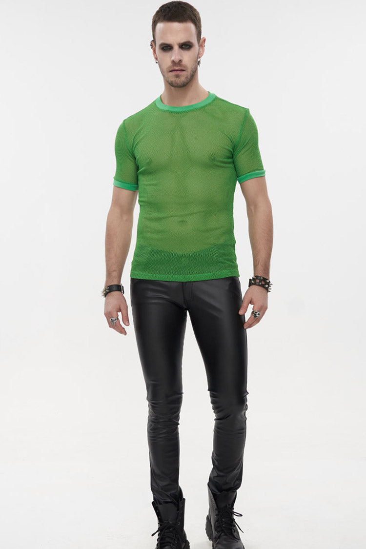 Emerald Gothic Diamond Mesh Stretch Short Tee