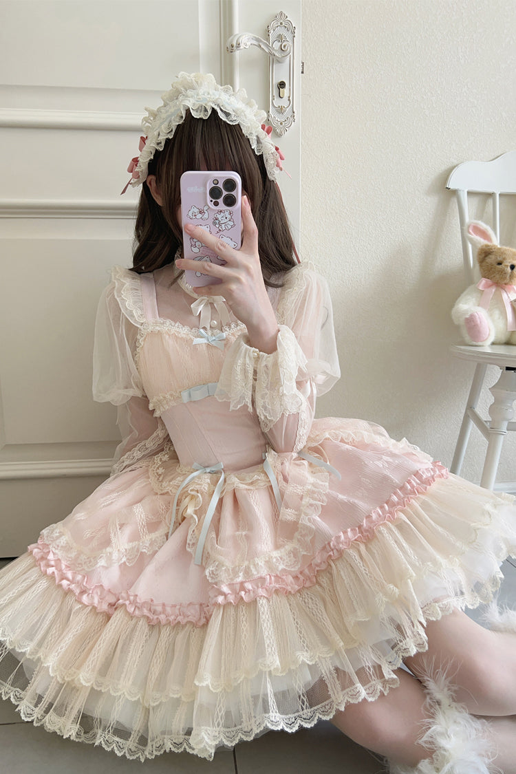 Ballet Lace JSK Dress with Bowknot in 4 Colors
