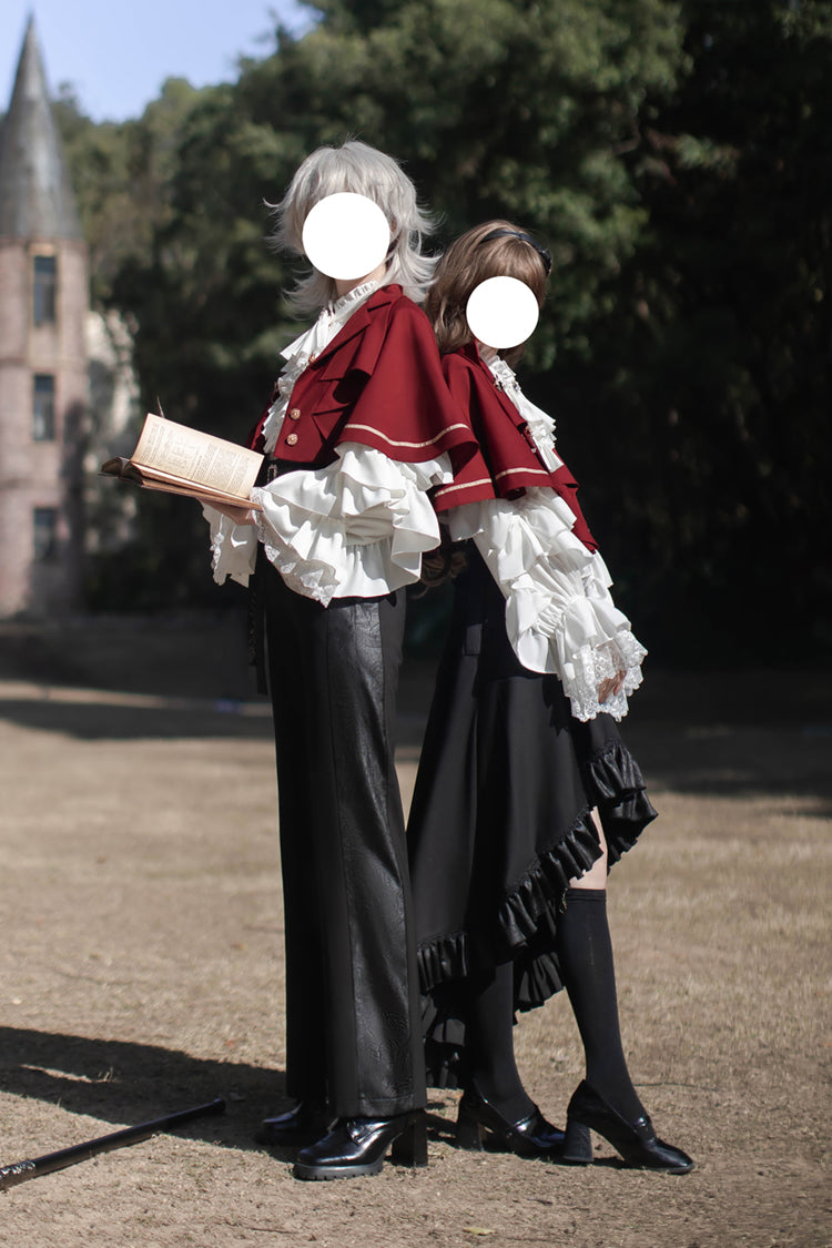 Noir Long-Sleeve Ruffled Ouji Skirt and Blouse - Day and Night Song