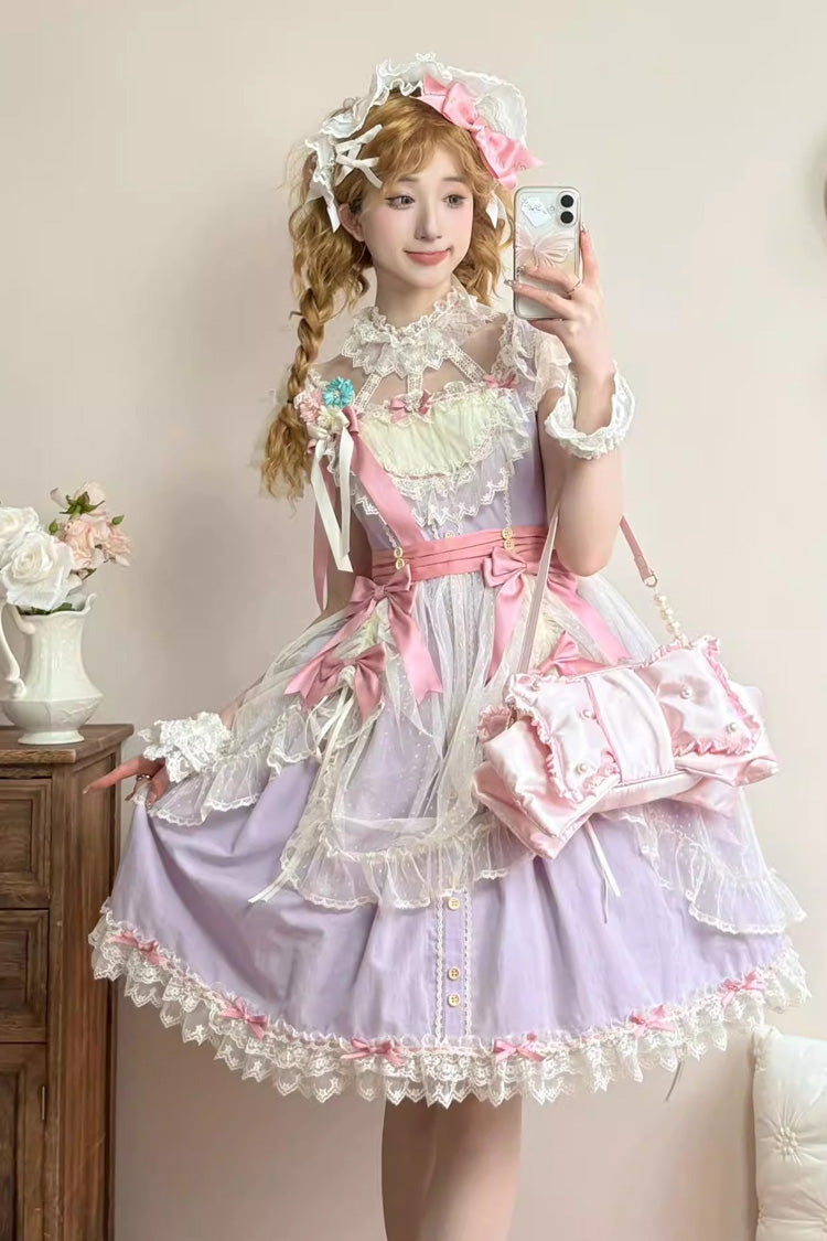 Violet Sakura Spring Strapless Bow Lolita JSK Mini