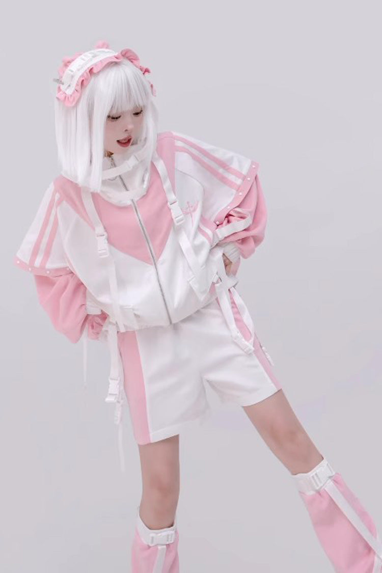 Graphic Print Jirai Kei Cool Jacket