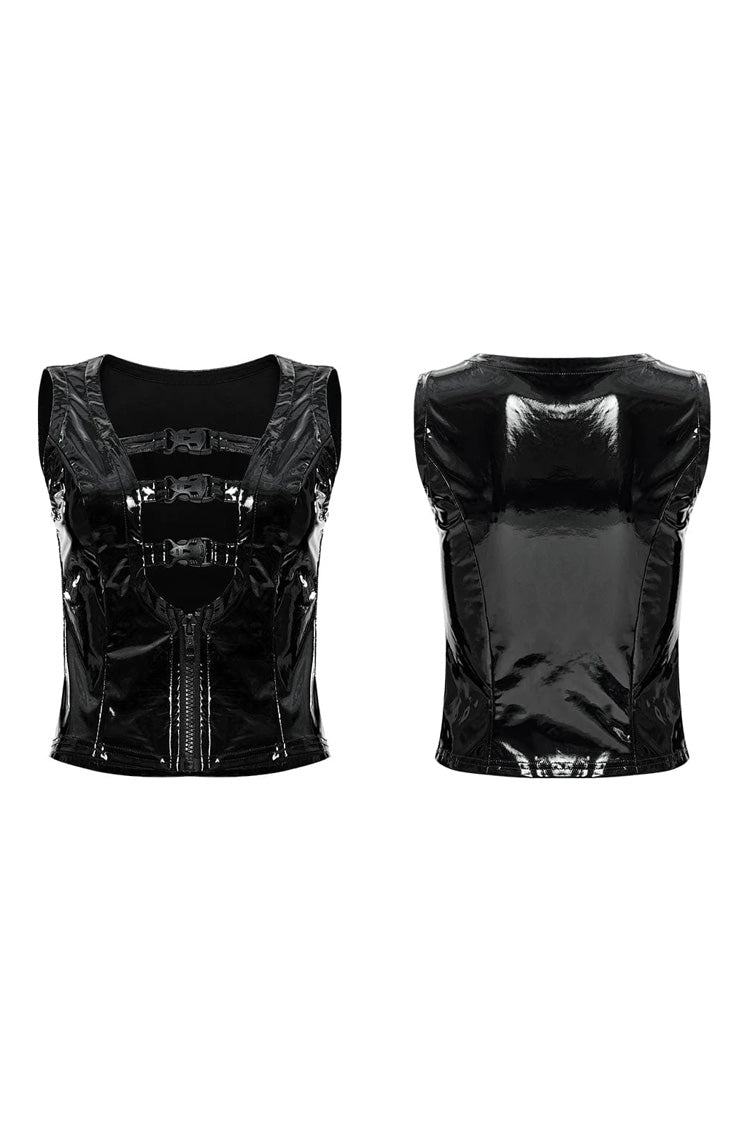 Glossy Hollow Slim Steampunk Vest for Women