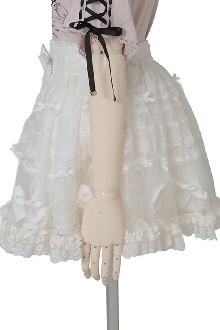 Sweet Ruffle Bow Lace Plus Size Japanese Skirt - Sweet Lolita