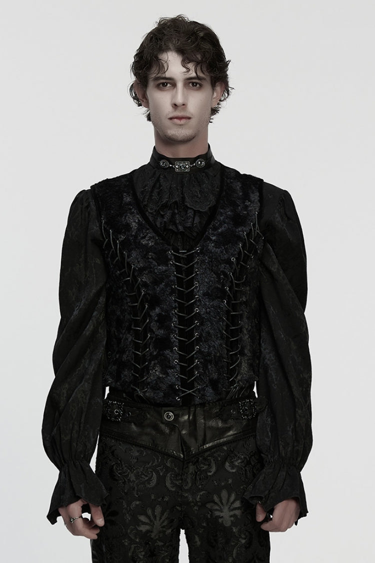 Lace-Up Buckle Strap Gothic Sleeveless Vest