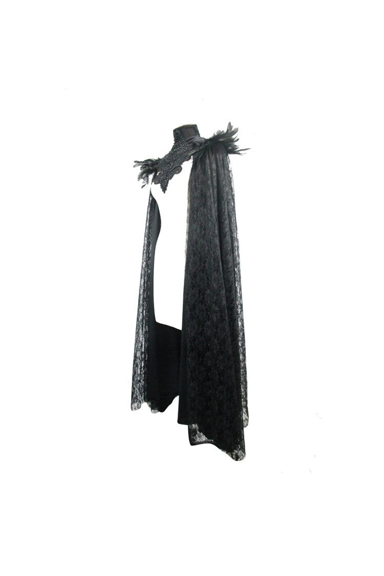 Palace Style Lace Long Gothic Cloak for Women