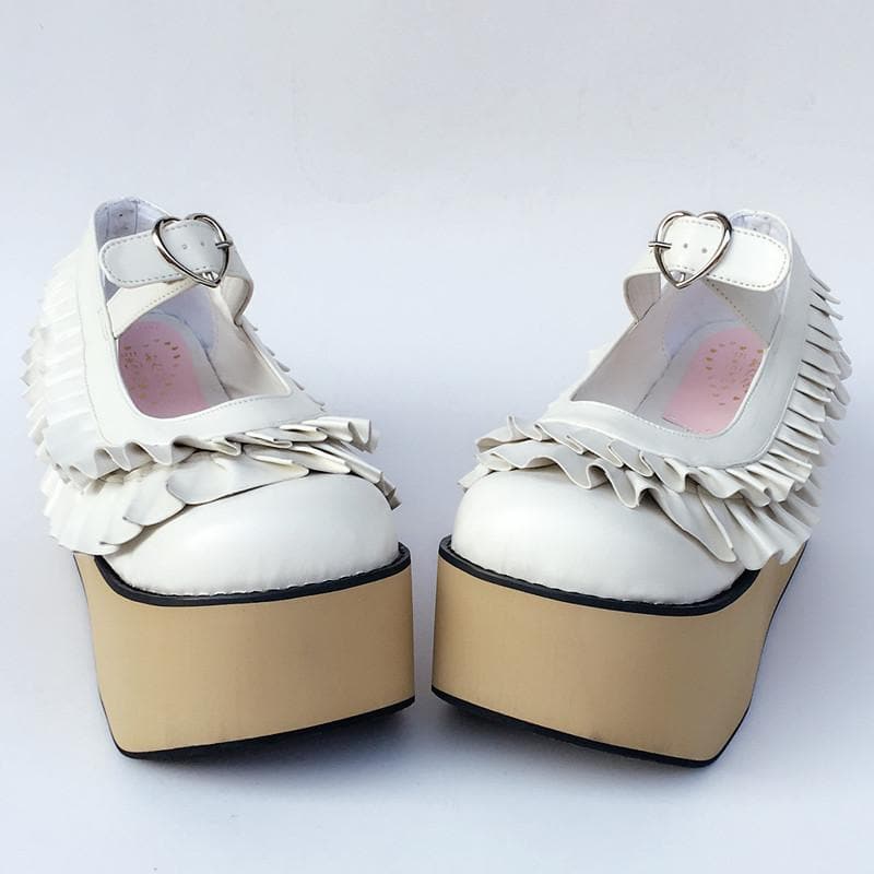 Horse Made Wooden Edges SP168050 Falbala Custom Shoes