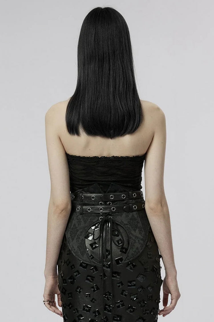 Sleeveless Halterneck Ripped Gothic Corset