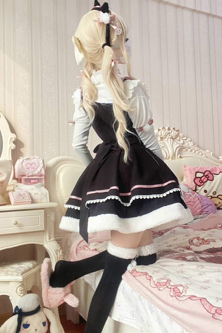 Double-Layered Bowknot Sweet Lolita JSK for Cool Weather - Star Who Meow