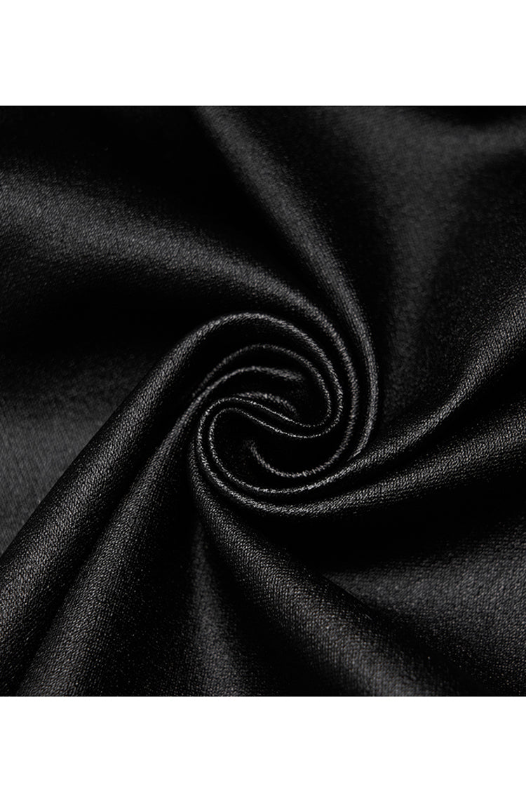 Faux Leather Knit Pocket Detail Zipper Punk Mini Dress