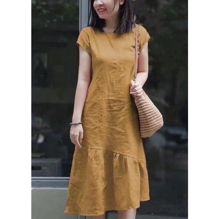DIY Red Asymmetrical Patchwork Mid Dresses Short Sleeve Cospicky DIY Red Asymmetrical Patchwork Mid Dresses Short Sleeve Cospicky