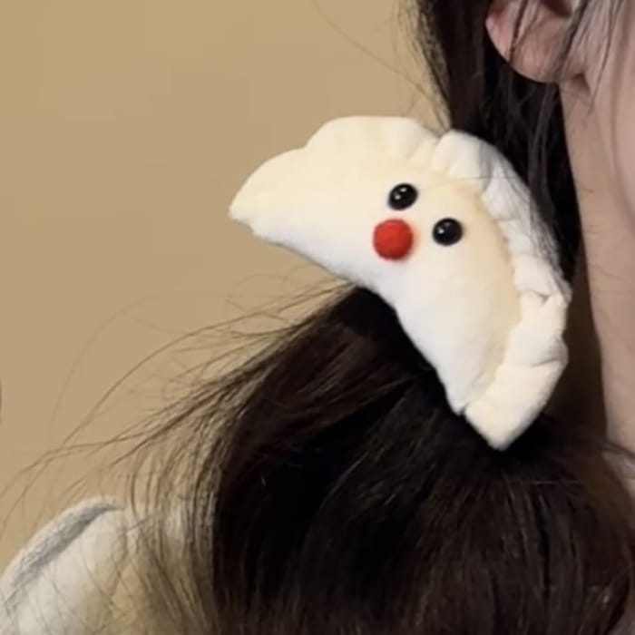 Dumpling Fabric Hair Clamp / Clip (Various Designs) - 1 Pc