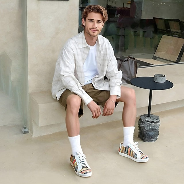 Sneakers Knit Nylon – Woven Men's Trendy Multicolor