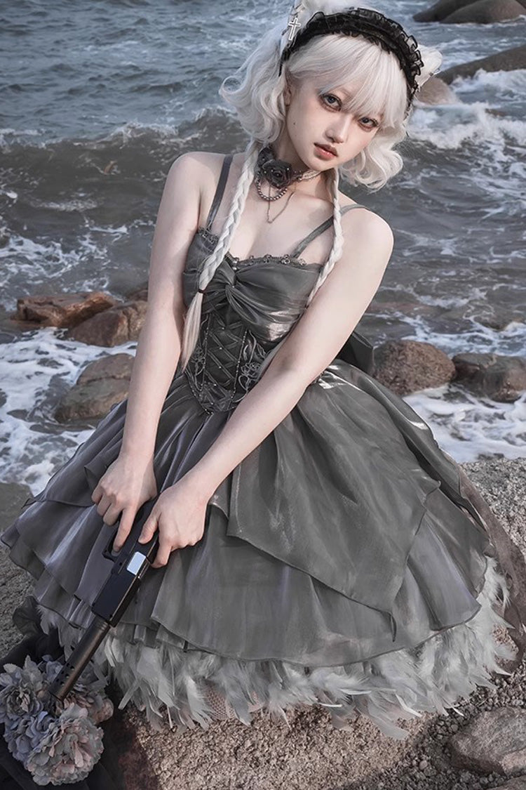Elegant Princess Lolita JSK Dress with Ruffle Bowknot