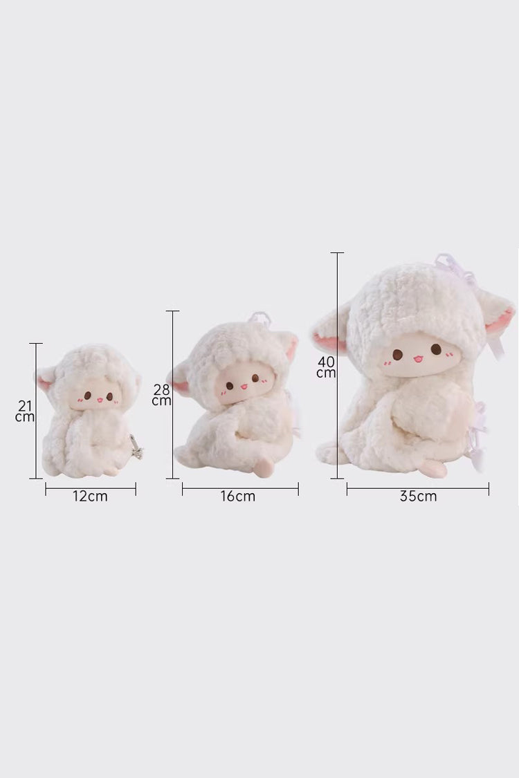 Lamb Plush Toy Backpack with Lying-Down Design